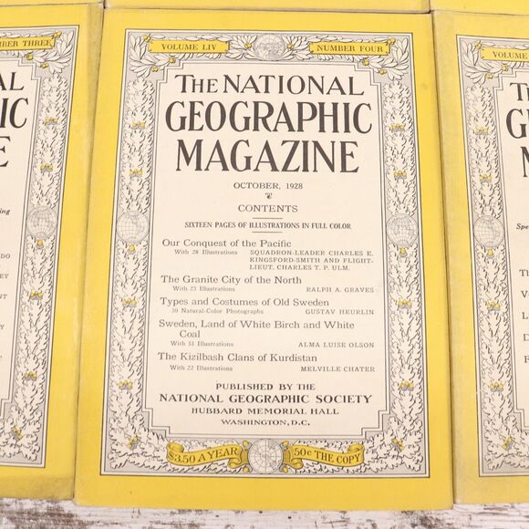National Geographic Magazine 1928 Full Year Of 12 - Picture 12 of 16